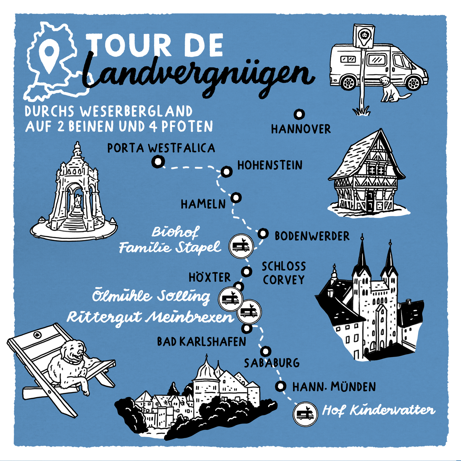 Tour de Landvergnügen: Mit Hund durchs Weserbergland