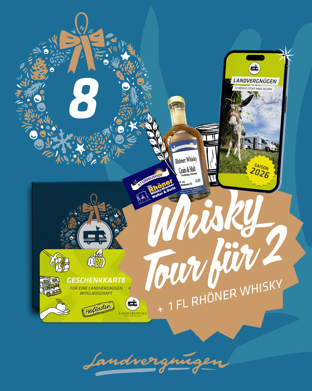 #8: 365 Tage Landvergnügen + Erlebnis-Whiskytour für 2 Personen