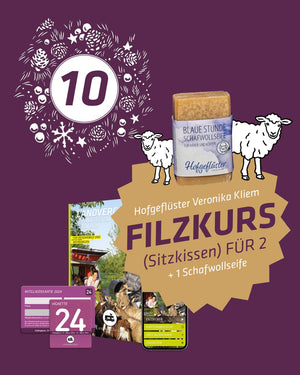 Weihnachtsaktion #10: Landvergnügen 2024 <nobr>+ Erlebnis-Filzen für 2</nobr>
