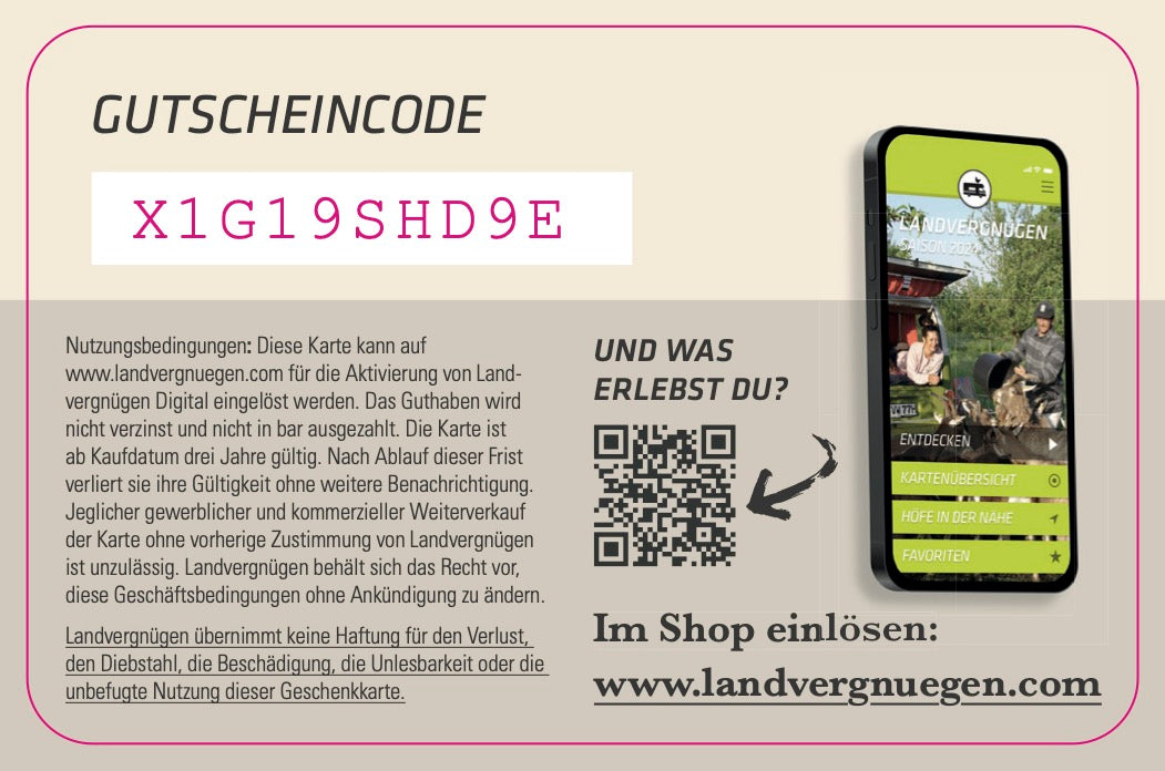 Landvergnügen Geschenkkarte