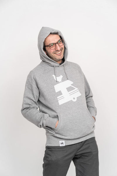 Herren Hoodie Hellgrau