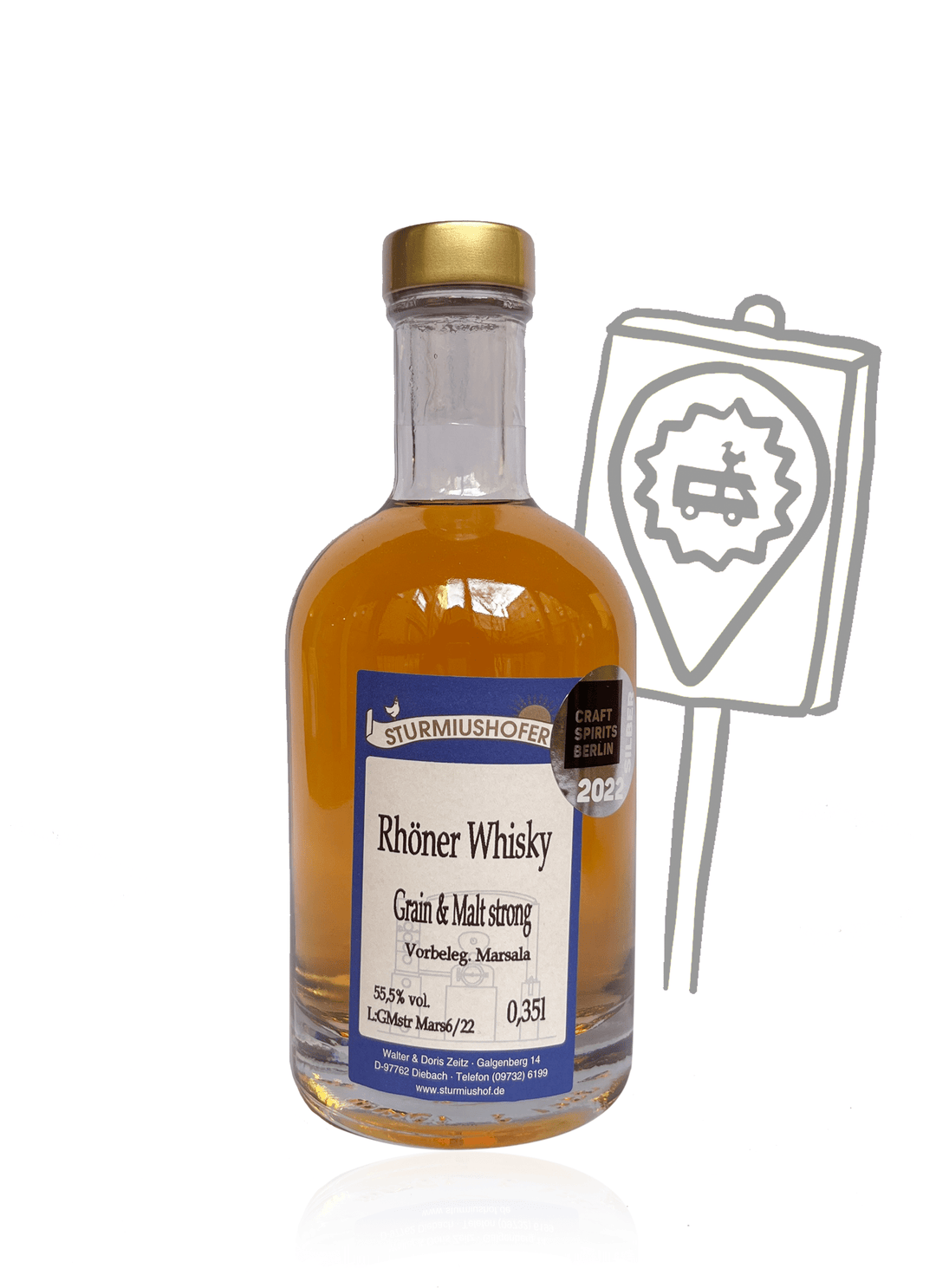 Sturmiushof Rhöner Roggenwhisky strong (Marsalafass)